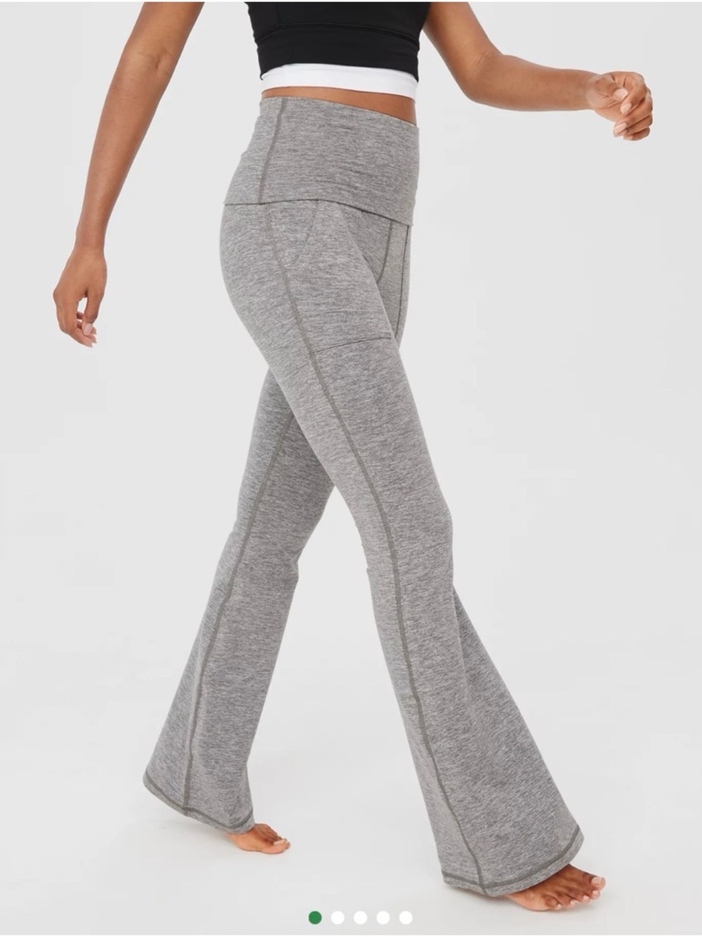 OFFLINE By Aerie The Hugger High Waisted Foldover Flare Legging